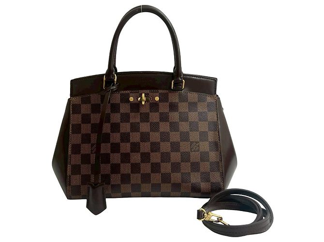 Borsa 2 in 1 in pelle Damier Rivoli BB di Louis Vuitton Marrone - vista 2