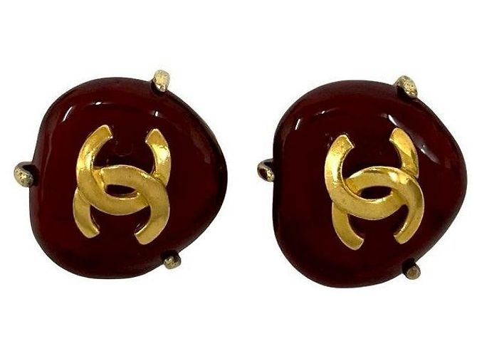 Chanel Coco Mark Ohrringe Golden Metallisch - Ansicht 6