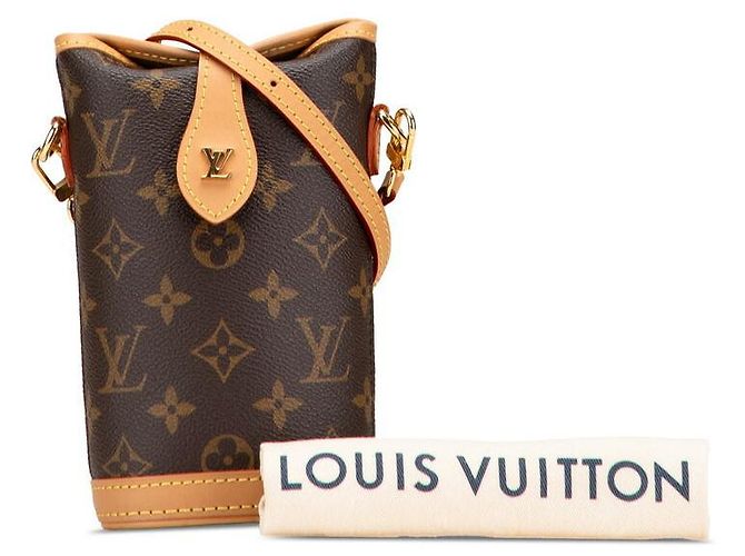 Borsa a Spalla Monogram Fold Me Pouch Louis Vuitton Marrone - vista 9