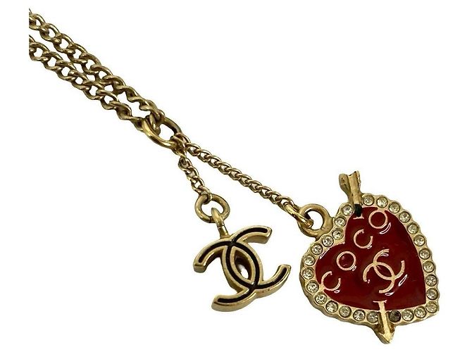 Collana con motivo a cuore Coco Mark di Chanel D'oro Metallico - vista 4