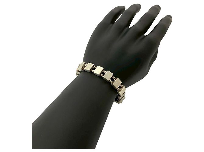 Bracciale a catena quadrata in argento 925 Gucci Metallico - vista 2