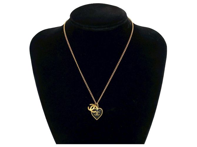 Collana con motivo a cuore Coco Mark di Chanel D'oro Metallico - vista 2