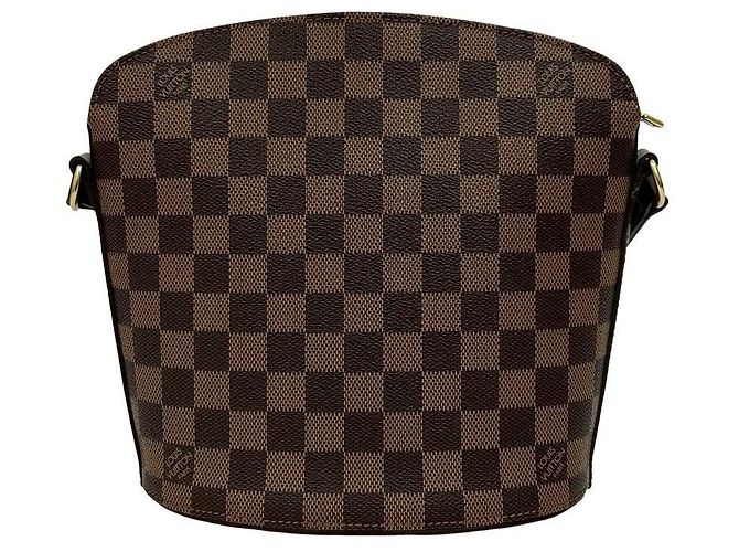 Borsa a Spalla in Pelle Damier Drouot di Louis Vuitton Marrone - vista 4