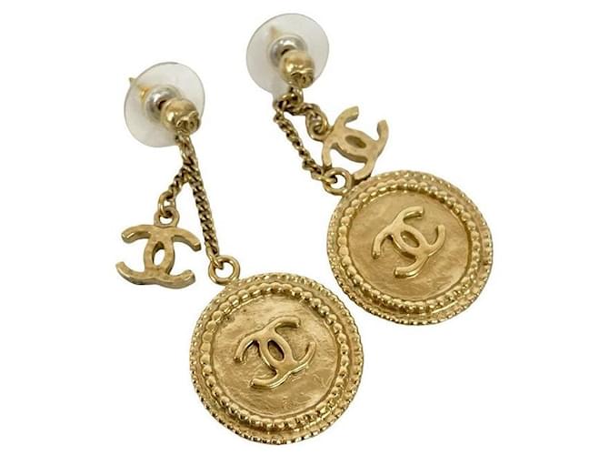 Orecchini a moneta Coco Mark di Chanel D'oro Metallico - vista 5