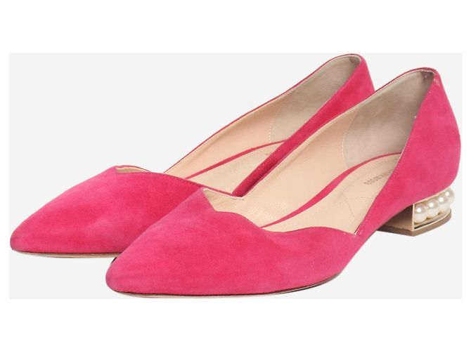 Nicholas Kirkwood Ballerine in suede rosa a punta - taglia EU 37 - vista 2