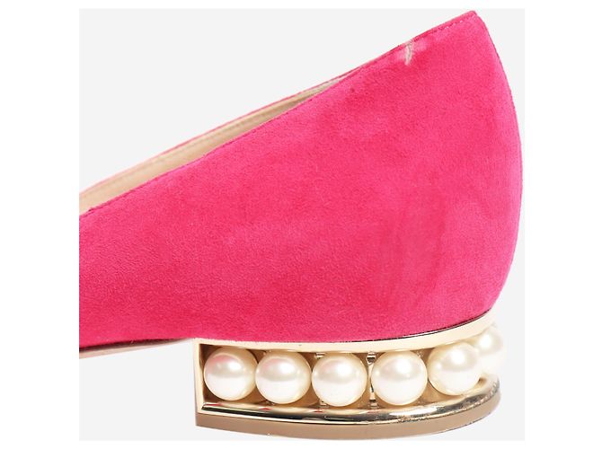 Nicholas Kirkwood Ballerine in suede rosa a punta - taglia EU 37 - vista 3
