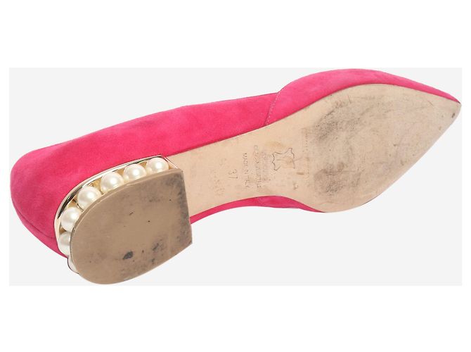 Nicholas Kirkwood Ballerine in suede rosa a punta - taglia EU 37 - vista 5