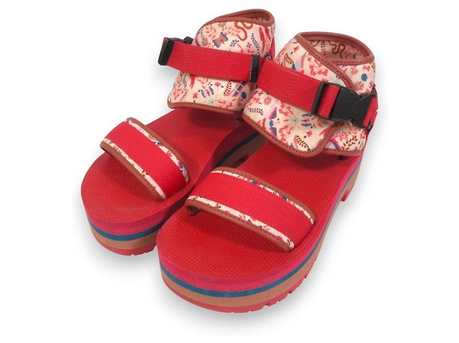 Autre Marque ANNA SUI × Teva Indio Jewel Plattformsandalen Rot - Ansicht 2