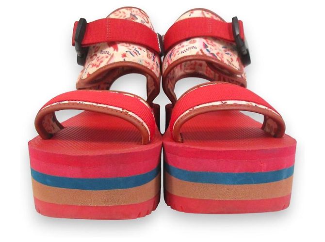 Autre Marque ANNA SUI × Teva Indio Jewel Plattformsandalen Rot - Ansicht 5