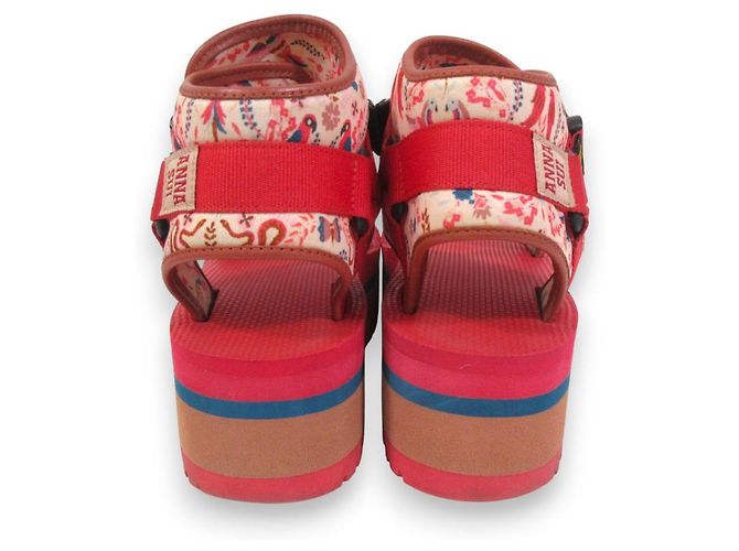 Autre Marque ANNA SUI × Teva Indio Jewel Plattformsandalen Rot - Ansicht 7