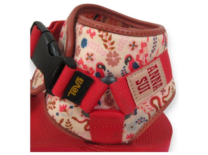Autre Marque ANNA SUI × Teva Indio Jewel Plattformsandalen Rot - Ansicht 9
