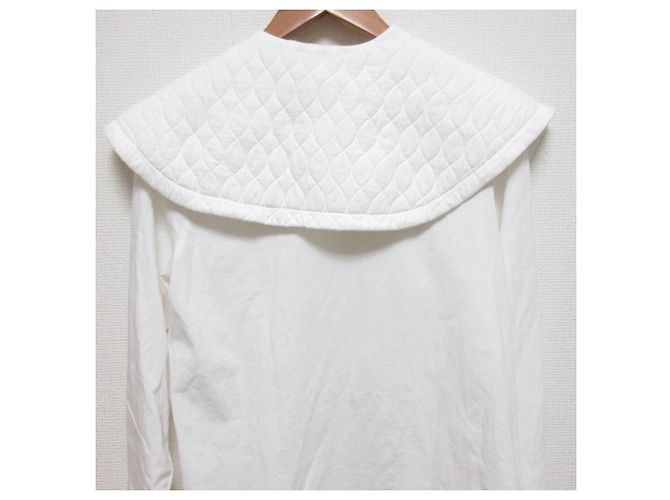 Autre Marque yori 22SS Quilt Collar Long Tee 2way Pullover White - view 4
