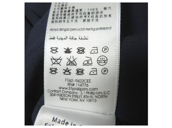 Autre Marque Vestido de seda 3.1 Phillip Lim Azul Azul marino - vista 8