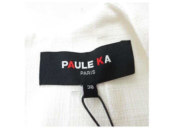 Autre Marque Paule Ka Sommer-Tweed-Kleid Weiß - Ansicht 7