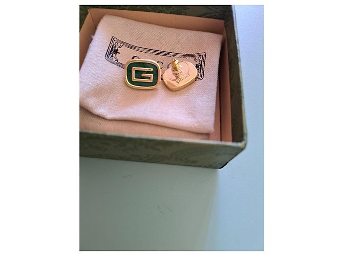 Pendientes Gucci verdes de metal - vista 2