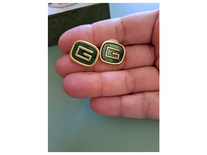 Pendientes Gucci verdes de metal - vista 4