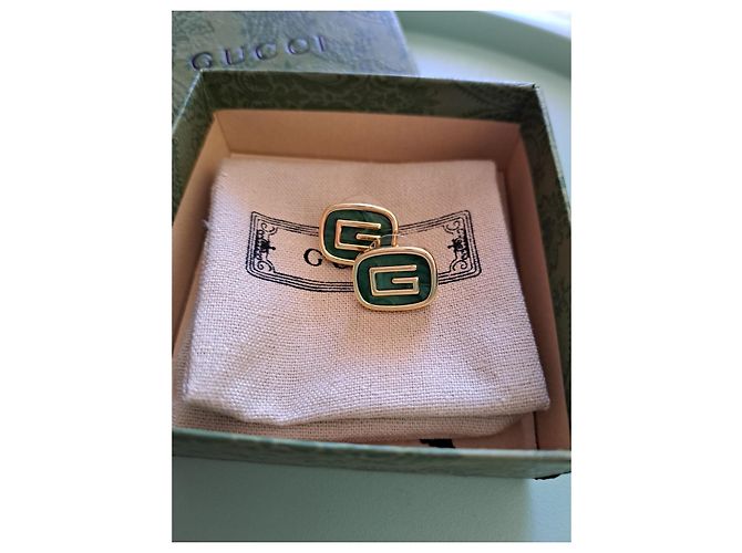 Pendientes Gucci verdes de metal - vista 5