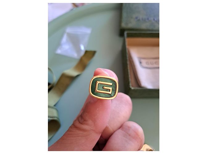 Pendientes Gucci verdes de metal - vista 7