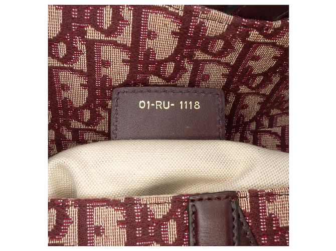 Borsa Saddle in tela obliqua rossa Dior Rosso - vista 6