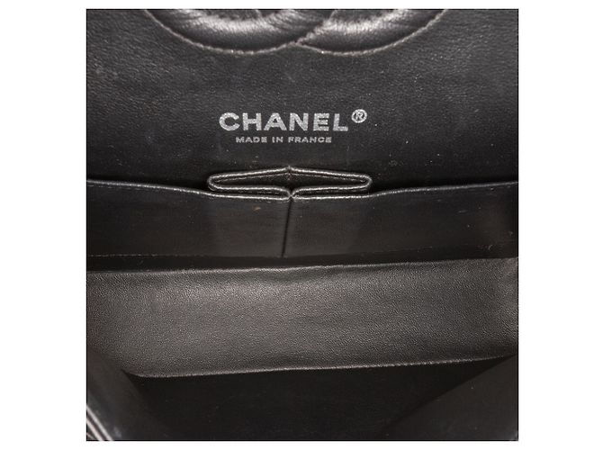 Chanel Black Medium Classic Chevron Lambskin So Black Double Flap Schwarz - Ansicht 4