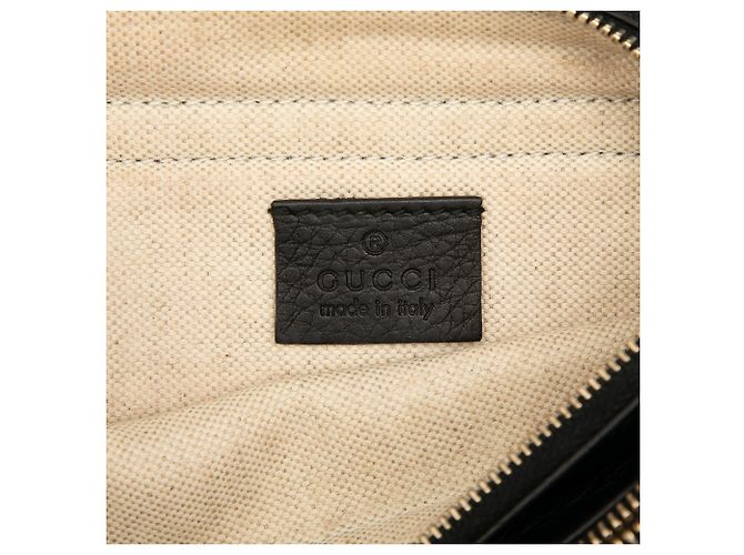 Borsa da sera Piston Broadway in pelle di vitello nera a grana Gucci - vista 5