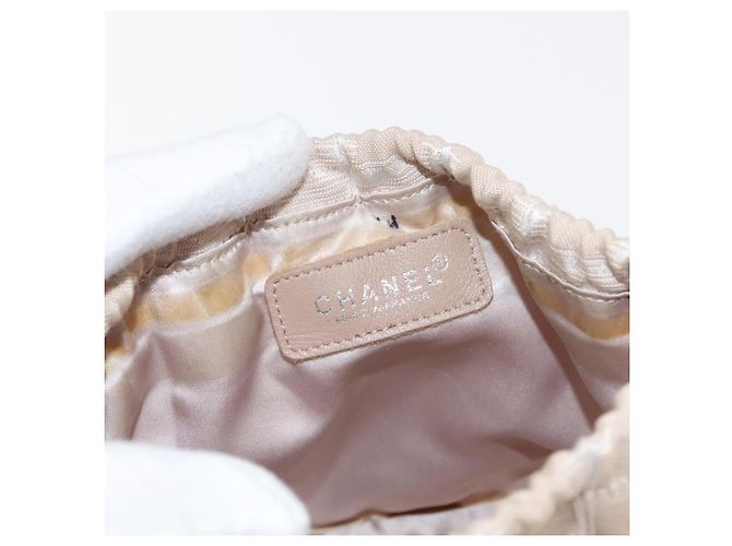 Nylon-Reise-Täschchen von Chanel Beige - Ansicht 6