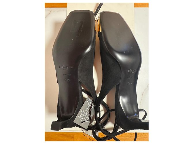 Décolleté slingback Ingénue Yves Saint Laurent camoscio nero - vista 10