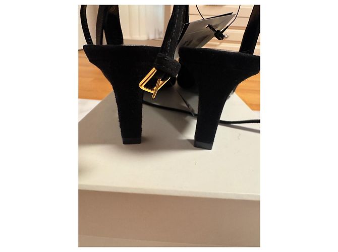 Décolleté slingback Ingénue Yves Saint Laurent camoscio nero - vista 11