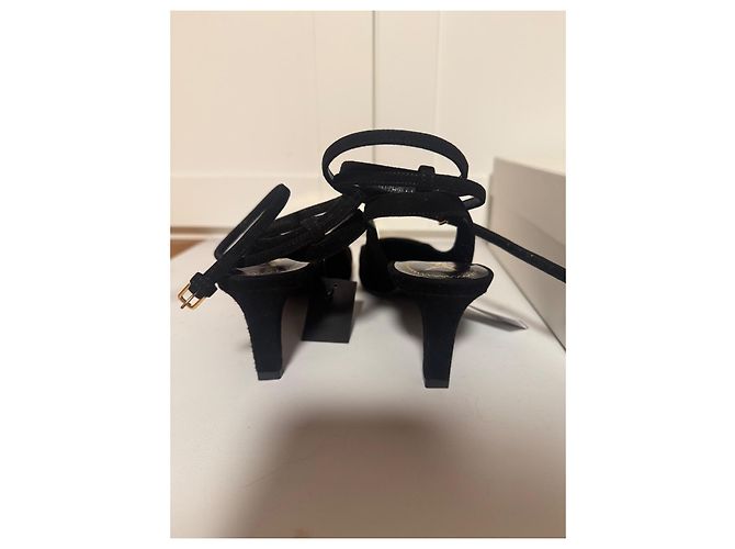 Décolleté slingback Ingénue Yves Saint Laurent camoscio nero - vista 4