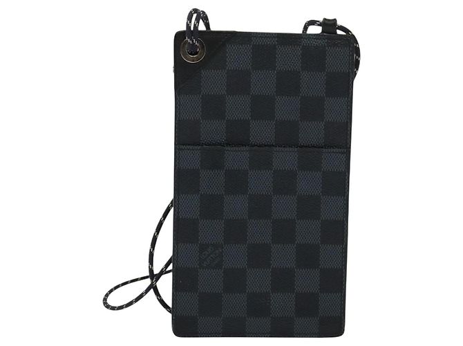 Pochette per Telefono Damier Graphite in Tela Louis Vuitton Marrone - vista 2