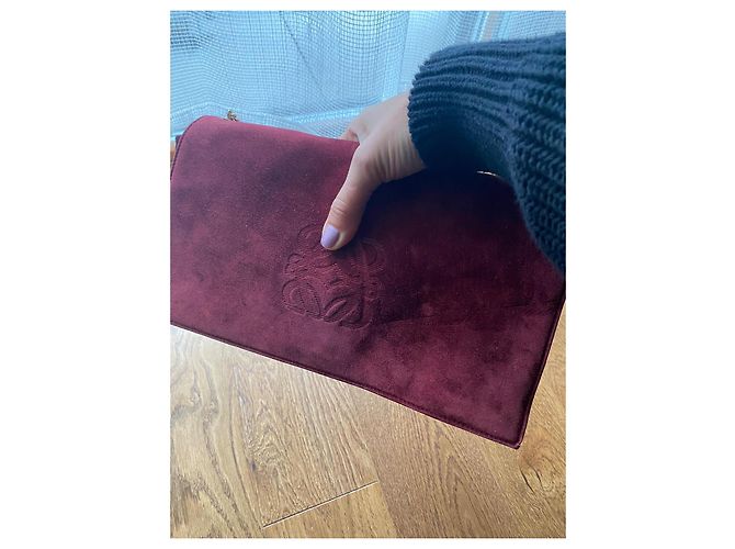 Vintage Loewe Schultertasche Bordeaux - Ansicht 11