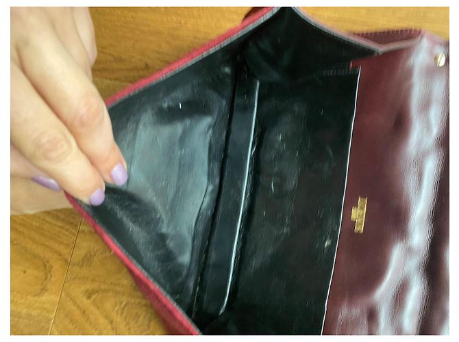 Vintage Loewe Schultertasche Bordeaux - Ansicht 5