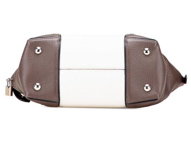 Borsa a mano Lockit PM Parceana di Louis Vuitton Bianco sporco Marrone scuro - vista 3