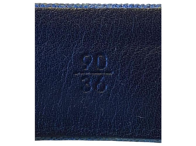 Chanel Airlines 16P Gürtel aus blauer Denim mit matter Silber- und Gold-CC-Schnalle 90/36 - Ansicht 7