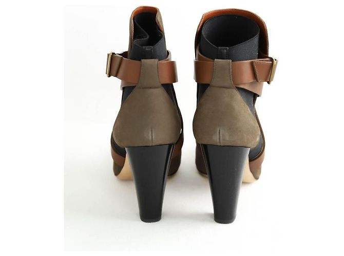 Michel Vivien Beige Leder-High Heels - Ansicht 2