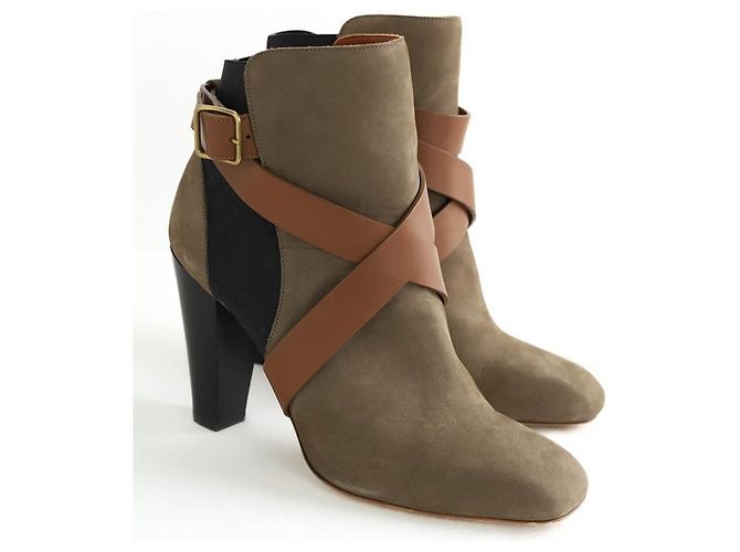 Michel Vivien Beige Leder-High Heels - Ansicht 3