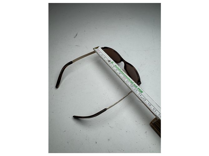 Occhiali da sole vintage Gucci retrò marrone dorato - vista 3