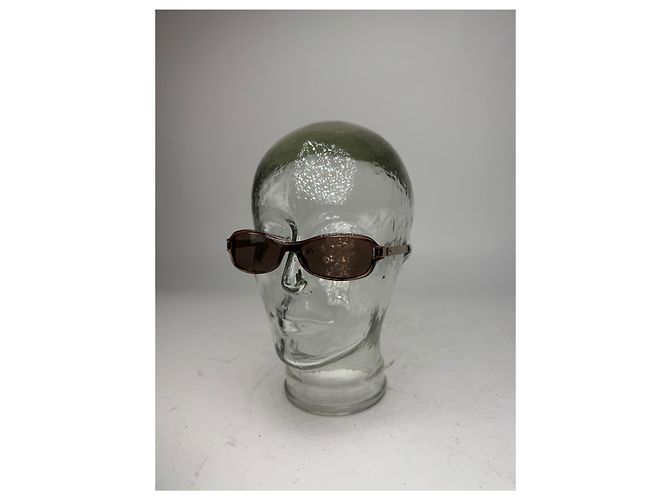 Occhiali da sole vintage Gucci retrò marrone dorato - vista 4