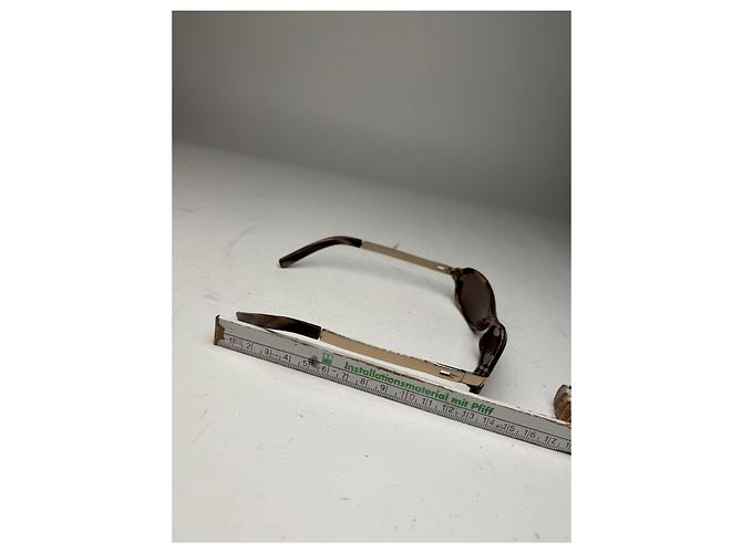 Occhiali da sole vintage Gucci retrò marrone dorato - vista 5
