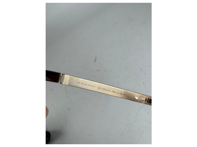 Occhiali da sole vintage Gucci retrò marrone dorato - vista 7
