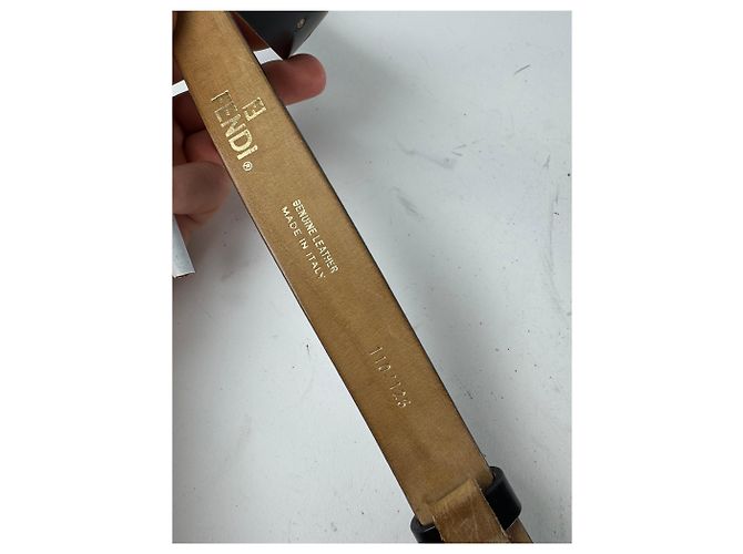 Vintage Fendi Roma Ledergürtel schwarz - Ansicht 5