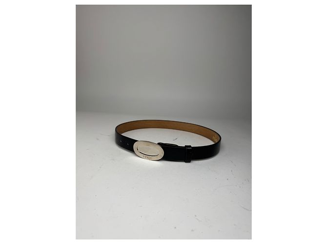 Vintage Fendi Roma Ledergürtel schwarz - Ansicht 8