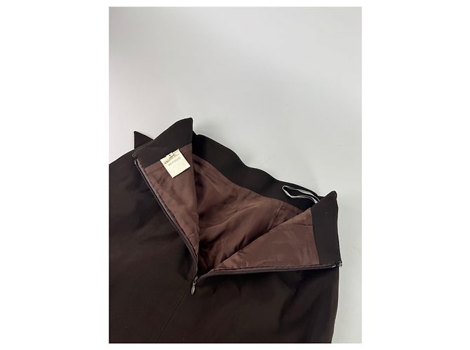 Gonna in pelle vintage Dior marrone M - vista 10