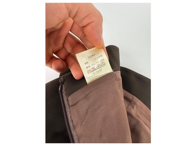 Gonna in pelle vintage Dior marrone M - vista 12