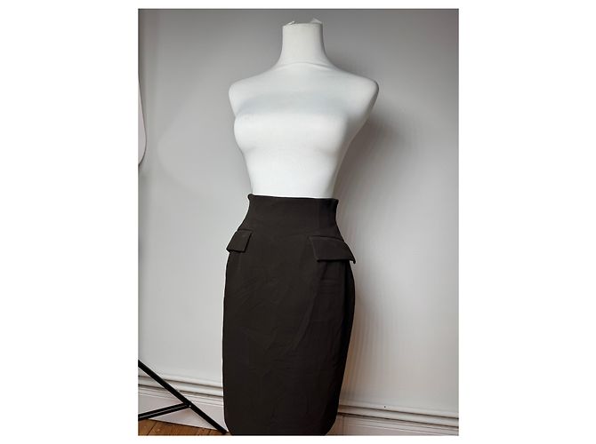 Gonna in pelle vintage Dior marrone M - vista 13