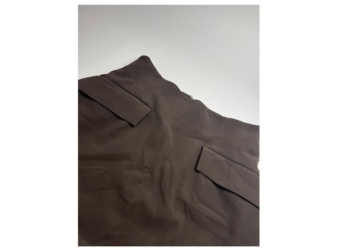 Gonna in pelle vintage Dior marrone M - vista 5