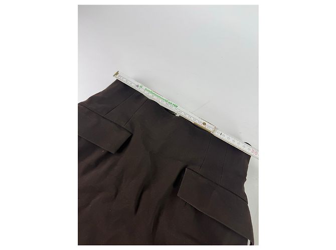 Gonna in pelle vintage Dior marrone M - vista 6