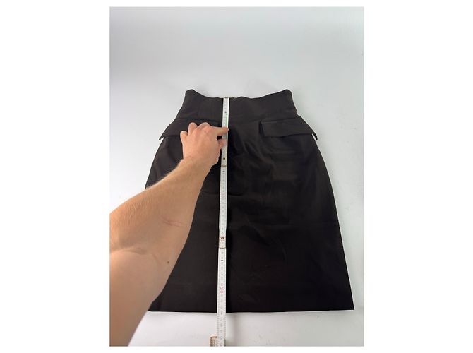 Gonna in pelle vintage Dior marrone M - vista 7