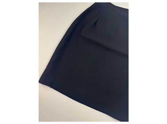 Vintage Gianni Versace Wollrock Navy 38/M Marineblau - Ansicht 5