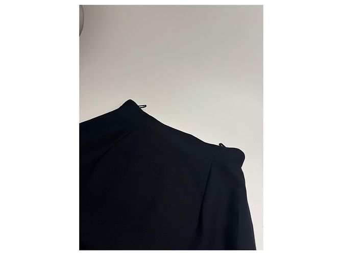 Vintage Gianni Versace Wollrock Navy 38/M Marineblau - Ansicht 6